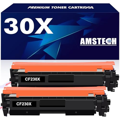 2er-Pack Kompatibel 30X Tonerkartusche als Ersatz für HP 30X 30A CF230X Toner für Laserjet Pro MFP M227fdw M203dw M203dn M203d M227sdn M227fdn M227d Drucker - Schwarz