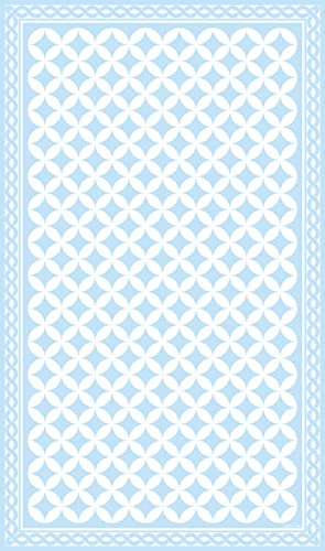 DobleUve Estudio Alfombra Vinílica Hidráulica 21 | Color Azul | 300x200 cm | Alfombra Cocina Lavable Antideslizante | Alfombra Vinilica | Suelo Vinílico | Alfombra Vinilo Salón