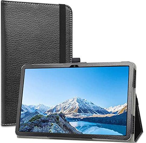 LiuShan Hülle für Blackview Tab 16,Folding PU Leder Tasche Hülle Case mit Ständer für Blackview Tab 16 Android Tablet 11 Zoll 2023(Nicht kompatibel mit andere Tablet),Schwarz