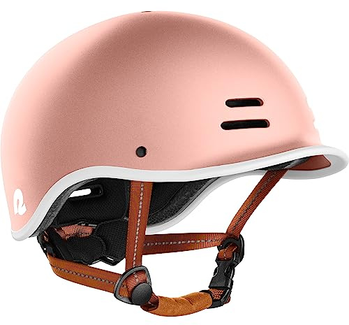 Retrospec Remi Adult Bike Helmet for Men & Women - Bicycle Helmet for Commuting, Road Biking, Skating with Adjustable Ergo Knob Dial, Rose Gold, Medium 57-59cm