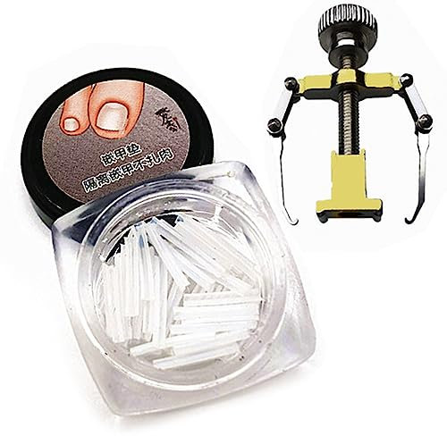 2 Piece Set Ingrown Toenail Correction Strips Brace Kit Ingrown Toenail Treatment Strips Toe Nail Pedicure Clamp Care Tool for Women Men Foot Care Paronychia