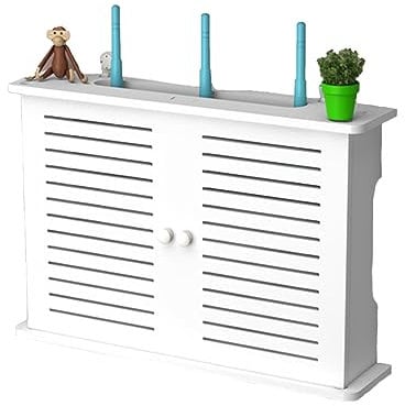 GAESHOW Caja Router Pared, Soporte Router WiFi Pared, Caja de Almacenamiento para Enrutador WiFi, Enrutador WiFi Soporte Flotante para Pared, para Decoración del Hogar