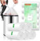 AOSULI Bolsas de basura pequeñas de 3 a 5 litros con asas de amarre, bolsas de basura para baño, mini bolsas de basura con pedales, 120 forros transparentes y blancos