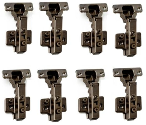 BISAGRA de cazoleta invisibles-para muebles de cocinas-color titanio NEGRO con amortiguador-apertura de montaje 110°, ⌀35mm – bisagra automática-para puertas de muebles cocina armarios (8)