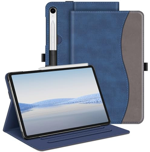 FINTIE Custodia per Samsung Galaxy Tab S9 FE da 10,9 pollici/Galaxy Tab S9 11 pollici 2023, visualizzazione multi-angolo con tasca, funzione sleep/wake automatica, denim indaco