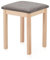 KHG Sitzhocker Holzhocker lackiert, Velours gepolstert Flur Garderobenhocker Küchenhocker 36x36x47 cm - Buche Holz Massiv bis 110 kg belastbar - Schminkhocker Landhausstil