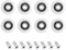 Leliafleury 8 Sets Shower Door Wheels 19mm Shower Door Rollers Replacement Rollers Runners for Bathroom