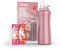 Cirkul Kit de iniciación de botella de agua de acero inoxidable de oro rosa de 32 onzas con tapa de oro rosa y 2 cartuchos de sabor (fresa y fruta de la pasión)