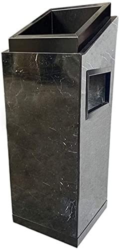 Cubo de Basura Cenicero Cubo De Basura Nórdico De Alta Gama Cubo De Basura De Mármol Cubo De Basura De Acero Inoxidable Con Cenicero Cubo Centro Comercial Del Vestíbulo Del Hotel para Cocina y Hogar (