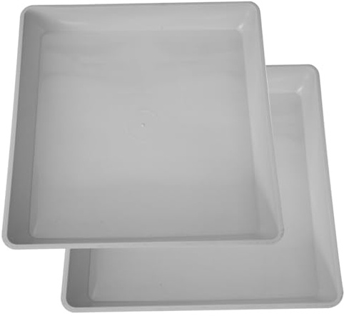Pflanzentopfsaucer, quadratische Pflanzenunter Untertasse, 2pcs 10 Zoll dicke Plastikpflanzenschale, Hochleistungs -Pflanzen -Wasserfänger -Tablett, wasserdichte Blumentopf -Untertassen für Pflanzen