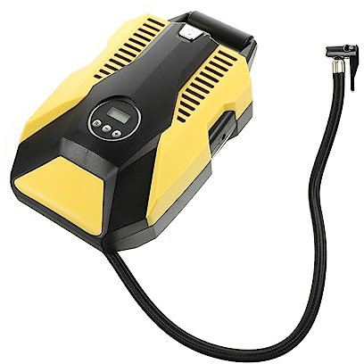 VALICLUD Pompe À Air Portable Pour Voiture Compresseur D'Air Pompe À Air Portable Coque En Plastique Jaune