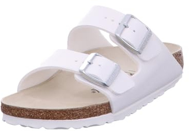 BIRKENSTOCK Damen Pantolette, weiß(shinylizardwhite (11754)), Gr. 37, 1026500