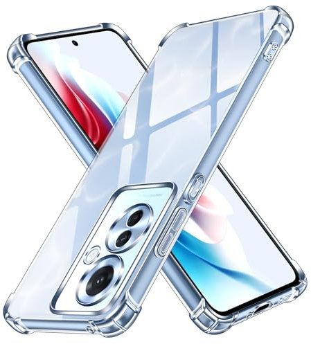 iVoler Cover per Oppo Reno11 F 5G / Oppo Reno 11F 5G, Custodia Antiurto Trasparente per Assorbimento degli Urti con Paraurti in TPU Morbido, Sottile Morbida in Silicone TPU Protettiva Case