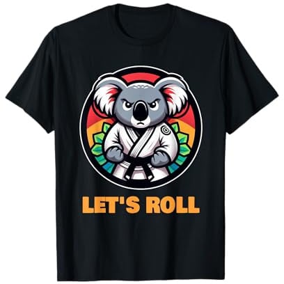 Koala Bär BJJ Gi Brazilian Jiu Jitsu Kampfkunst Let's Roll T-Shirt