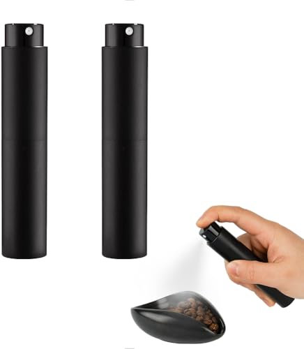 watchget 2PCS/10ml Coffee Bean Spray Bottle Espresso Spray Bottle Portable Empty Small Refillable Sprayer For Reducing Coffee Power Static,Black