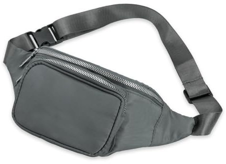 Bauchtasche, Gürteltasche für Damen und Herren, Gürteltasche für Damen und Herren, Lässige Hüfttasche, Verstellbarer Gurt Hüfttasche, für Outdoor-Sportarten, Reisen, Jogging, Wandern, Radfah (Grau)