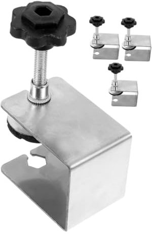 Uonlytech 4pcs Stainless Steel Drawer Front Clamps Mounting Clamp for Woodworking Cabinet Assembly