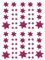 Oblique Unique Weihnachts Sterne Sticker Stern Aufkleber als Deko für Weihnachten - Pink