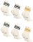 DANISH ENDURANCE 6 Paar Retro Tennissocken aus Bio-Baumwolle, Sportliche Freizeitsocken, für Herren & Damen Mehrfarbig (2xCremeweiß/Dunkelgrün, 2xCremeweiß/Marineblau, 2xCremeweiß/Senfgelb) 35-38