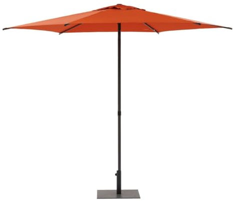 Hespéride - Parasol droit carré soya ambre 2,7m en acier et polyester