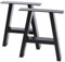 FUKEA 2 Stück Tischbeine Metall A Form Tischfüße Schwarz Tischgestell DIY Möbelfüße für Schreibtisch Couchtisch Esstisch B80 x H72 cm