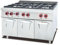 Ristoattrezzature - Cucina a Gas potenziata 6 fuochi su vano chiuso S/70 120x70 cm - Uso Professionale