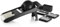 QULINART Mandoline de cuisine multifonction 3 découpes - julienne, dés, émincez, râpez - lames acier inox 304, corps en ABS/TPE avec poussoir – Coupe-légumes réglable - Facile à nettoyer – Noir/Gris