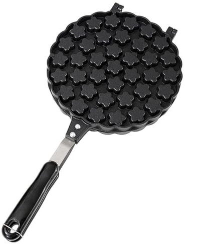 ZYKEJJDDAK Huevos de doble cara para hacer gofres antiadherentes, moldes de burbujas, waffles, hierros de aleación de aluminio, sartenes para gofres, gofres, hornear pasteles
