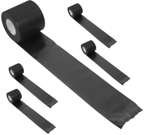 BEBEMOKO 5 Rolls Fire Resistant Ac Duct Tape for Air Conditioning Pipe Insulation Flexible Heat Insulation Wrap for Residential and Commercial Hvac Systems Weatherproof Protective Tape