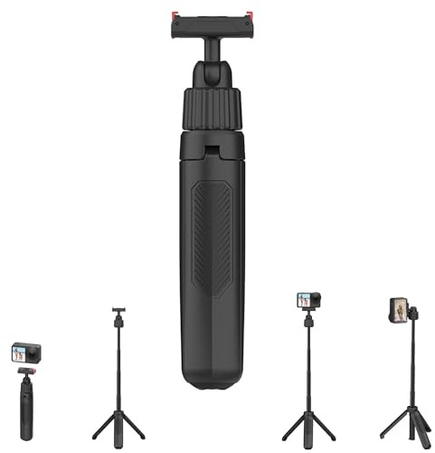 Lokyoyo Magnetische Schnellverschluss-Mini-Selfie-Stick-Stativhalterung für DJI OSMO Action 5 Pro/ 4/3, mit Magnetfuß, 40 cm ausziehbarer Stange mit 360°-Drehung für DJI OSMO 360 Zubehör