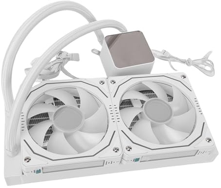 Fockety AIO CPU Cooler, Close Loop ARGB Liquid CPU Cooler, AIO Liquid Coolers with Water Cooling, 240mm Radiator, PWM Pump, AM5/AM4, LGA 1700 1851 1200 115X 1366 2011 Contacts Frame (White)