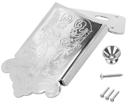 Closed Type Mandolin Tailpiece Replacement Metal Triangle with Mounting Screws for 8 String Mandolins Metal Triangle