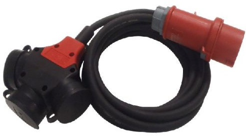 CEE Adapter Stromverteiler 16A 400V - 3 x 230V Baustromverteiler Steckdosenverteiler Starkstromverteiler NEU