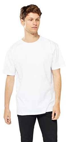 URBAN CLASSICS T-Shirt Oversize pour Homme, Tissu Epais, Coupe large, Manches Courtes, Heavy Oversized Tee, 90% Coton, 10% Viscose, White, Taille XXL