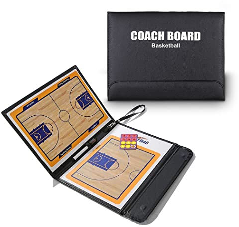 Wrzbest Basketball Coach Taktik Board, faltbar radierbar Coaches Strategie Klemmbrett, Training, Spiel Plan und Coach & Schiedsrichter Studie Zubehör