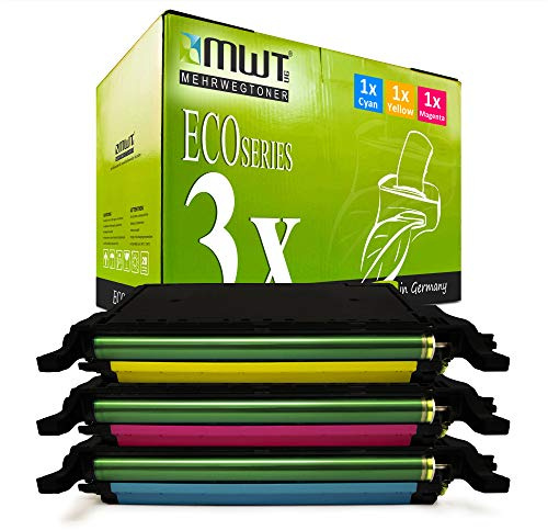 3X MWT Toner für Samsung CLX 6220 6250 wie CLT-5082L 5082L Color Cyan Magenta Yellow