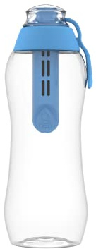 Dafi Sport Water Bottle with Filter BLUE | 10 oz | personal reusable water bottle, backpacking filter replacement, tap water straw purifier, water for travel | Made in Europe