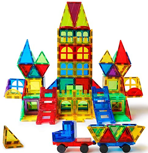 Magblock 120 PCS Magnetic Blocks, Magnetic Tiles Building Blocks for Kids Toys丨Magnet Toys Set 3D Building Blocks for Toddler Boys and Girls