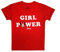 Disney Girl's Minnie Mouse - Girl Power T Shirt, Red (Red Red), 7-8 Years UK
