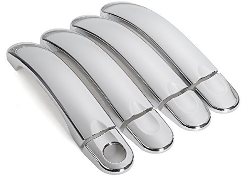 Viviance 8Pcs Cromado De Acero Inoxidable Puerta De La Manija De La Cubierta De Ajuste Conjunto Compatible con VW Transporter T5 T6 Caddy Multivan Caravelle