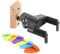 HERCULES Stands GSP38WB PLUS AGS Guitar Wall Hanger with Wood Base & 6 Complimentary Plectrums