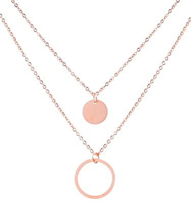 a little something® Halskette Belleville | Damen Kette mit 18 Karat Vergoldung (Gold & Roségold) | Inklusive nachhaltiger Geschenkverpackung mit FSC®-Zertifikat