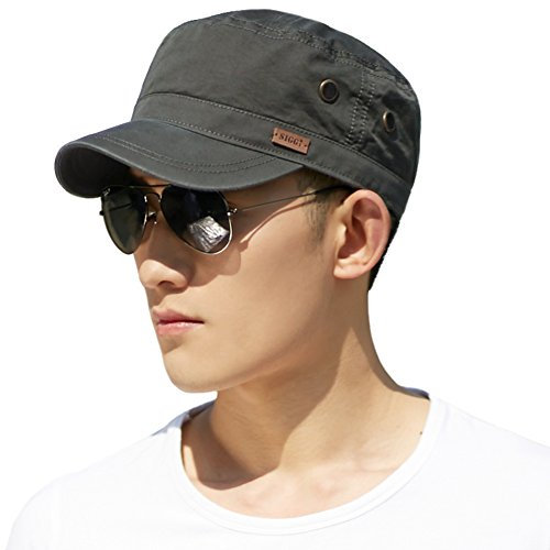 Comhats Herren-Baseballkappe, 100% Baumwolle, klassisch, Militär-Mütze, verstellbar, 3 Größen, 56-65 cm Gr. X-Large, 68033_Grün