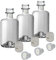Geniess-Bar! 3x Apothekerflasche 1000ml leer Apotheker Glas Flaschen Set mit transparenten Korken & Kapseln zum selbst Befüllen & Verschließen 1L Apothekerflaschen