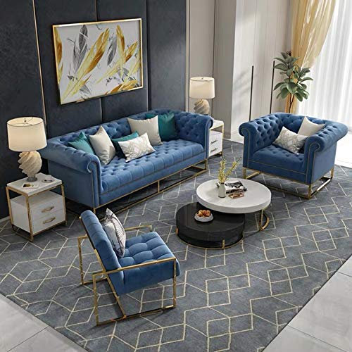jvmoebel Chesterfield Sofa Edelstahl Couch Polster Sitz Garnitur 3+1 Leder Wohnzimmer Neu