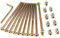 M6 - Perno y tuerca cilíndrica para muebles de 120 mm con llave, 10 piezas, chapados en zinc, con tapa de enchufe hexagonal, tornillos de barril para muebles, cunas, camas, cunas y sillas
