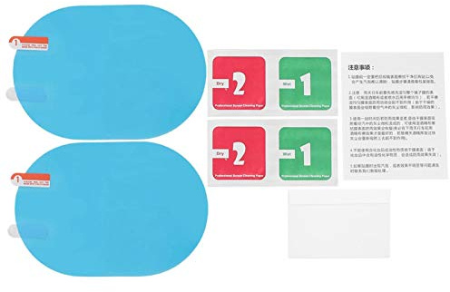 Yctze Rückspiegel Regen Film, Auto Rückspiegel Regenschutz Folie Anti Fog Regensicher Aufkleber 100x145mm Oval Blau, Au?enspiegel Folie, Seiten Spiegel Film, Seiten Spiegel Regenschutz