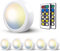 LED Puck Lights with Remote Control, 3 Color Temperature Battery Operated Under Cupboard Lights Wireless Display Cabinet Lighting Kitchen Under Counter Lights Battery Spot Light for Stair Closet Shelf