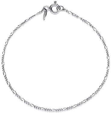 Silberarmband Figaro 1,4mm Breite - 925 Silber, Länge wählbar von 16-23cm