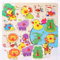 Holzpuzzle ab 1 2 3 Jahr, Ailvor Steckpuzzle Holz, Greifpuzzle Holzspielzeug, Puzzle Lernspielzeug für Baby Junge Mädchen Geschenk (Tiere Motive)